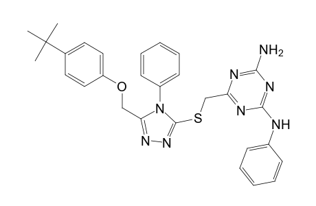 1,3,5-triazine-2,4-diamine, 6-[[[5-[[4-(1,1-dimethylethyl)phenoxy]methyl]-4-phenyl-4H-1,2,4-triazol-3-yl]thio]methyl]-N~2~-