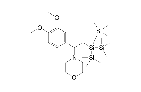 4-(1-(3,4-dimethoxyphenyl)-2-(1,1,1,3,3,3-hexamethyl-2-(trimethylsilyl)trisilan-2-yl)ethyl) morpholine