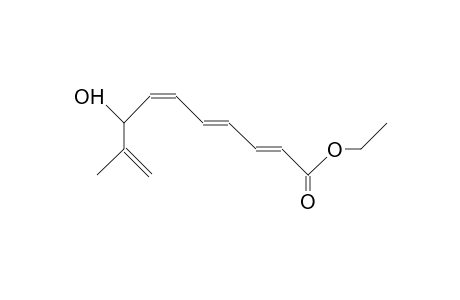 (2E,4E,6Z)-8-hydroxy-9-methyl-deca-2,4,6,9-tetraenoic acid ethyl ester