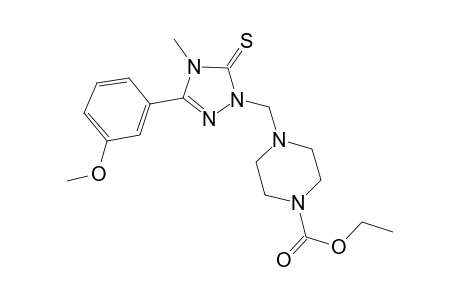 Ethyl 4-([3-(3-methoxyphenyl)-4-methyl-5-thioxo-4,5-dihydro-1H-1,2,4-triazol-1-yl]methyl)-1-piperazinecarboxylate