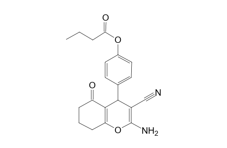 Butyric acid 4-(2-amino-3-cyano-5-oxo-5,6,7,8-tetrahydro-4H-chromen-4-yl)-phenyl ester