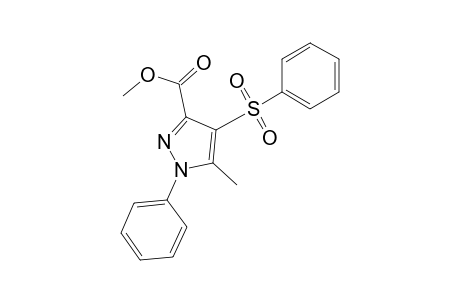 4-(Benzenesulfonyl)-5-methyl-1-phenyl-3-pyrazolecarboxylic acid methyl ester