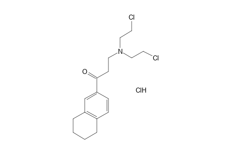 3-[bis(2-chloroethyl)amino]-5,6,7,8-tetrahydro-2'-propionaphthone, hydrochloride