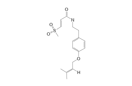 DAMBULLIN;(E)-3-(METHYLSULPHONYL)-PROPENOIC-ACID-PARA-(3-METHYL-2-BUTENYLOXY)-PHENETHYLAMIDE