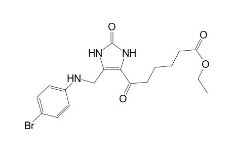 1H-imidazole-4-hexanoic acid, 5-[[(4-bromophenyl)amino]methyl]-2,3-dihydro-epsilon,2-dioxo-, ethyl ester