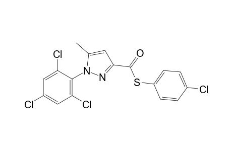 5-methyl-1-(2,4,6-trichlorophenyl)pyrazole-3-carbothioic acid, S-(p-chlorophenyl)ester