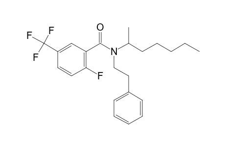 2-Fluoro-5-(trifluoromethyl)benzamide, N-(2-phenylethyl)-N-(2-heptyl)-