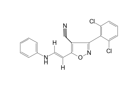 trans-5-(2-ANILINOVINYL)-3-(2,6-DICHLOROPHENYL)-4-ISOXAZOLECARBONITRILE