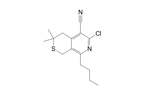 1H-Thiopyrano[3,4-c]pyridine-5-carbonitrile, 8-butyl-6-chloro-3,3-dimethyl-3,4-dihydro-