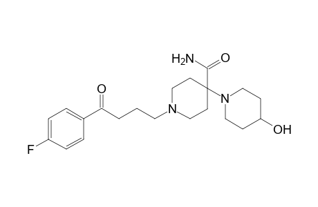 1-(p-fluorophenyl)-4-(4-(hydroxypiperino)-4-carbamoylpiperidino)-1-butanone