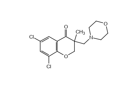 6,8-dichloro-3-methyl-3-(morpholinomethyl)-4-chromanone