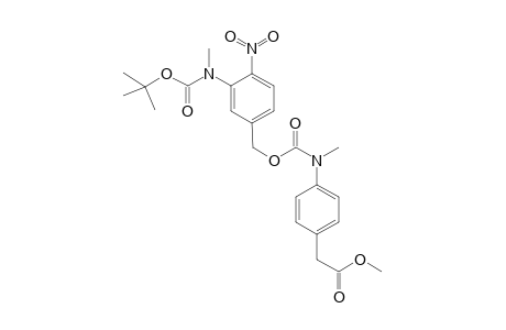 2-[4-[methyl-[[3-[methyl-[(2-methylpropan-2-yl)oxy-oxomethyl]amino]-4-nitrophenyl]methoxy-oxomethyl]amino]phenyl]acetic acid methyl ester