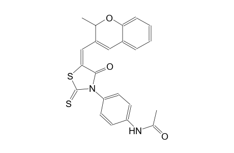 acetamide, N-[4-[(5E)-5-[(2-methyl-2H-1-benzopyran-3-yl)methylene]-4-oxo-2-thioxothiazolidinyl]phenyl]-