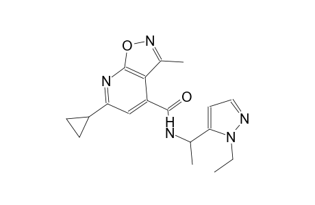 isoxazolo[5,4-b]pyridine-4-carboxamide, 6-cyclopropyl-N-[1-(1-ethyl-1H-pyrazol-5-yl)ethyl]-3-methyl-