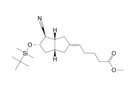 (E)-(1SR,2SR,3RS,5SR)-5-(4ï-METHOXYCARBONYL)-BUTYLIDENE-3-TERT.-BUTYLDIMETHYLSILYLOXY-2-CYANOBICYCLO-[3.3.0]-OCTANE