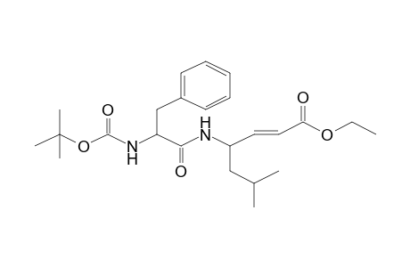 2-(E)-Heptenoic acid, (4S)-4-[(t-butoxycarbonyl-(S)-phenylalanyl)amino]-6-methyl, ethyl ester