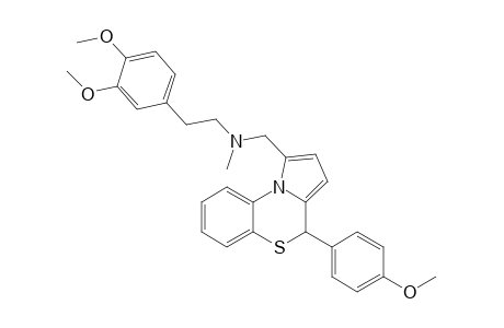 (+-)-1-[[N-[2-(3',4'-Dimethoxyphenyl)ethyl]-N-methylamino]methyl]-4-(p-methoxyphenyl)-4H-pyrrolo[2,1-c][1,4]benzothiazine