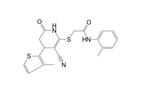 acetamide, 2-[[3-cyano-1,4,5,6-tetrahydro-4-(3-methyl-2-thienyl)-6-oxo-2-pyridinyl]thio]-N-(2-methylphenyl)-