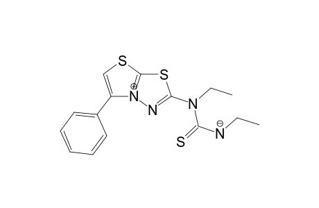 2-(N-Ethyl-N-<2-aza-1-thio-butyl>-amino)-5-phenyl-thiazolo(2,3-B)(1,3,4)thiadiazole