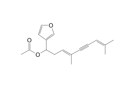 (+-)-(+)-(-)-(E)-1-(3-furyl)-4,8-dimethylnona-3,7-dien-5-yn-1-yl acetate