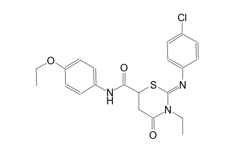 (2Z)-2-[(4-chlorophenyl)imino]-N-(4-ethoxyphenyl)-3-ethyl-4-oxotetrahydro-2H-1,3-thiazine-6-carboxamide