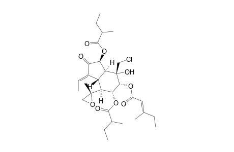 (3S,3aR,4R,5S,6R,7S,7aS)-1-(1-Ethylidene)octahydro-3,6-bis[(2-methylbutanoyl)oxy]-4-chloromethyl-4-hydroxy-7-[(2S)-2-methyl- oxiran-2-yl]-2-oxo-1H-inden-5-yl(2E)-3-methylpent-2-enoate