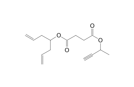 Succinic acid, but-3-yn-2-yl hept-1,6-dien-4-yl ester