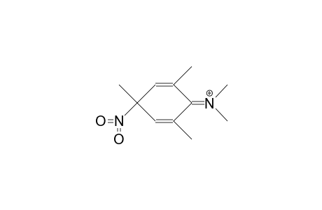 6-(Dimethyl-iminio)-1,3,5-trimethyl-3-nitro-1,4-cyclohexadiene cation