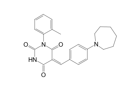 (5Z)-5-(4-hexahydro-1H-azepin-1-ylbenzylidene)-1-(2-methylphenyl)-2,4,6(1H,3H,5H)-pyrimidinetrione