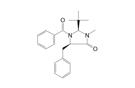 4-Imidazolidinone, 1-benzoyl-2-(1,1-dimethylethyl)-3-methyl-5-(phenylmethyl)-, (2R-cis)-