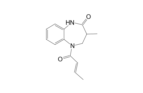 3-Methyl-5-[(E)-1-oxobut-2-enyl]-3,4-dihydro-1H-1,5-benzodiazepin-2-one