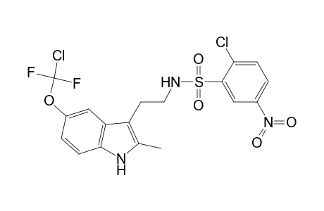 2-Chloro-N-(2-{5-[chloro(difluoro)methoxy]-2-methyl-1H-indol-3-yl}ethyl)-5-nitrobenzenesulfonamide