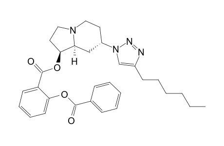 (1S,2S,7S,8aS)-2-(Benzoyloxy)-7-(4-hexyl-1H-1,2,3-triazol-1-yl)octahydro-1-indolizinyl benzoate