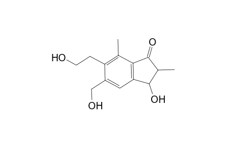 3-Hydroxy-6-(2-hydroxyethyl)-5-(hydroxymethyl)-2,7-dimethyl-1-indanone