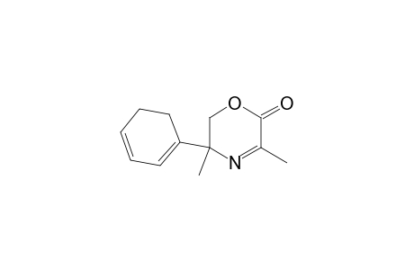 (+-)-3,5-Dimethyl-5-(cyclohexadienyl)-5,6-dihydro-2H-1,4-oxazin-2-one