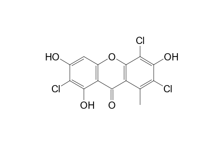 9H-Xanthen-9-one, 2,4,7-trichloro-3,6,8-trihydroxy-1-methyl-