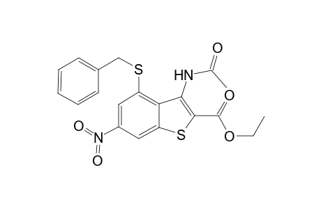 3-Acetamido-4-(benzylthio)-6-nitro-benzothiophene-2-carboxylic acid ethyl ester