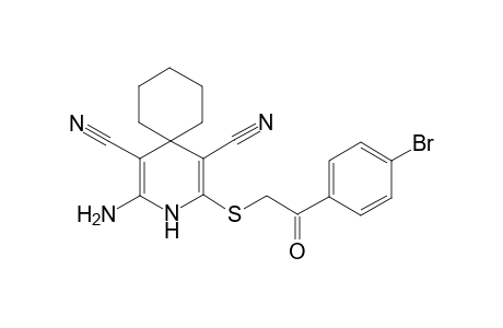 2-Amino-4-[2-(4-bromo-phenyl)-2-oxo-ethylsulfanyl]-3-aza-spiro[5.5]undeca-1,4-diene-1,5-dicarbonitrile