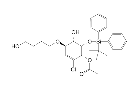 4-Chloro-2-{[(1',1'-dimethylethyl)diphenylsilyl]oxy}-6-(4"-hydroxybotoxy)-3-acetoxy-1-hydroxy-4-cyclohexene