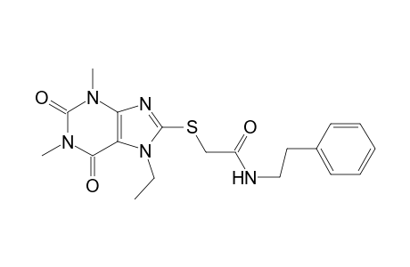 acetamide, 2-[(7-ethyl-2,3,6,7-tetrahydro-1,3-dimethyl-2,6-dioxo-1H-purin-8-yl)thio]-N-(2-phenylethyl)-