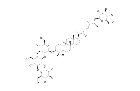 JUNCOSIDE-II;#2;3-BETA-O-[BETA-D-GLUCOPYRANOSYL-(1->2)-BETA-D-GLUCOPYRANOSYL-(1->2)-BETA-D-GLUCOPYRANOSYL]-22S-HYDROXYCYCLOART-24E-EN-26-OIC-ACID-26-O-1-BETA-D