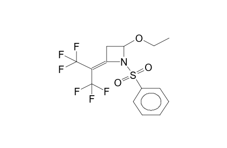 1-BENZENESULPHONYL-2-ETHOXY-4-HEXAFLUOROISOPROPYLIDENAZETIDINE