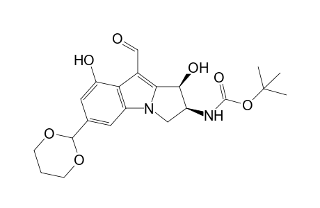 N-[(2S,3S)-7-(1,3-dioxan-2-yl)-4-formyl-3,5-dihydroxy-2,3-dihydro-1H-pyrrolo[1,2-a]indol-2-yl]carbamic acid tert-butyl ester