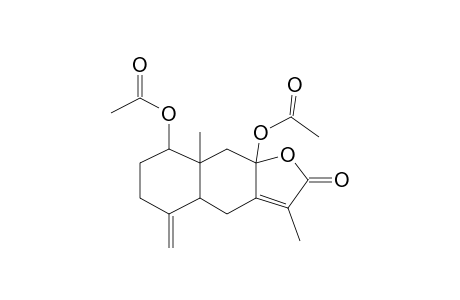 (9A-Hydroxy-3,8A-dimethyl-5-methylidene-2-oxo-4,4A,6,7,8,9-hexahydrobenzo[F][1]benzofuran-8-yl) acetate, o-acetyl