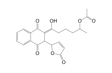 5-[3'-(5"-Acetoxy-1"-hydroxyhexylene)-1',2',3',4'-tetrahydro-1',4'-dioxonaphth-2-yl]furan-2(5H)-one