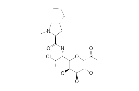 L-Threo-.alpha.-D-galacto-octopyranose, 7-chloro-1,6,7,8-tetradeoxy-6-[[(1-methyl-4-propyl-2-pyrrolidinyl)carbonyl]amino]-1-(methylsulfinyl)-, (2S-trans)-