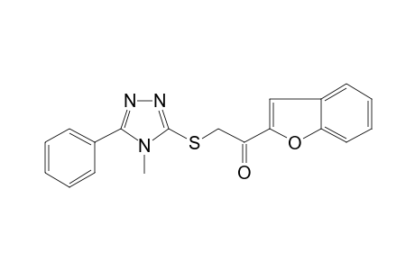 Ethanone, 1-(benzofuran-2-yl)-2-(4-methyl-5-phenyl-4H-[1,2,4]triazol-3-ylsulfanyl)-