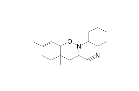 2-Cyclohexyl-4a,7-dimethyl-3,4,4a,5,6,8a-hexahydro-2H-benzo[e][1,2]oxazine-3-carbonitrile