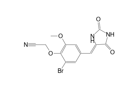 {2-bromo-4-[(Z)-(2,5-dioxo-4-imidazolidinylidene)methyl]-6-methoxyphenoxy}acetonitrile