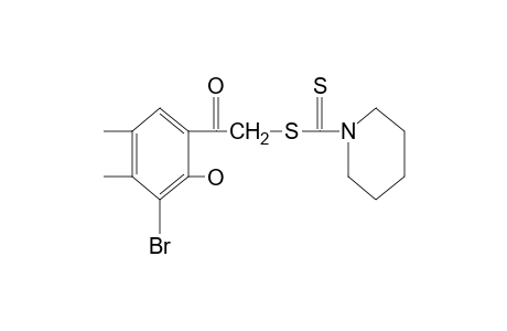 3'-bromo-4',5'-dimethyl-2'-hydroxy-2-mercaptoacetophenone, 2-(1-piperidinecarbodithioate)